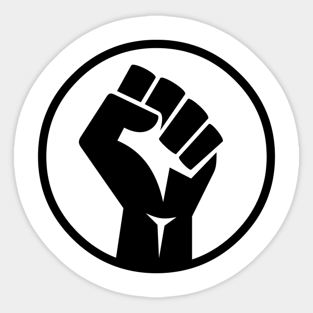 Black Power Fist Sticker by ballhard